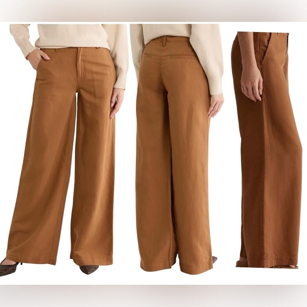 Adriano Goldschmied AG Stella Low Slung Palazzo Pants Wide Leg Trousers Linen 24